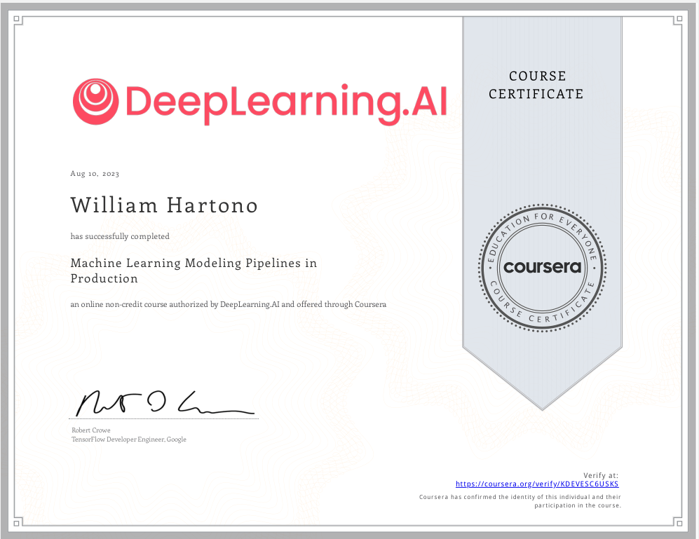 DLAI Machine Learning Modelling Pipelines in Production