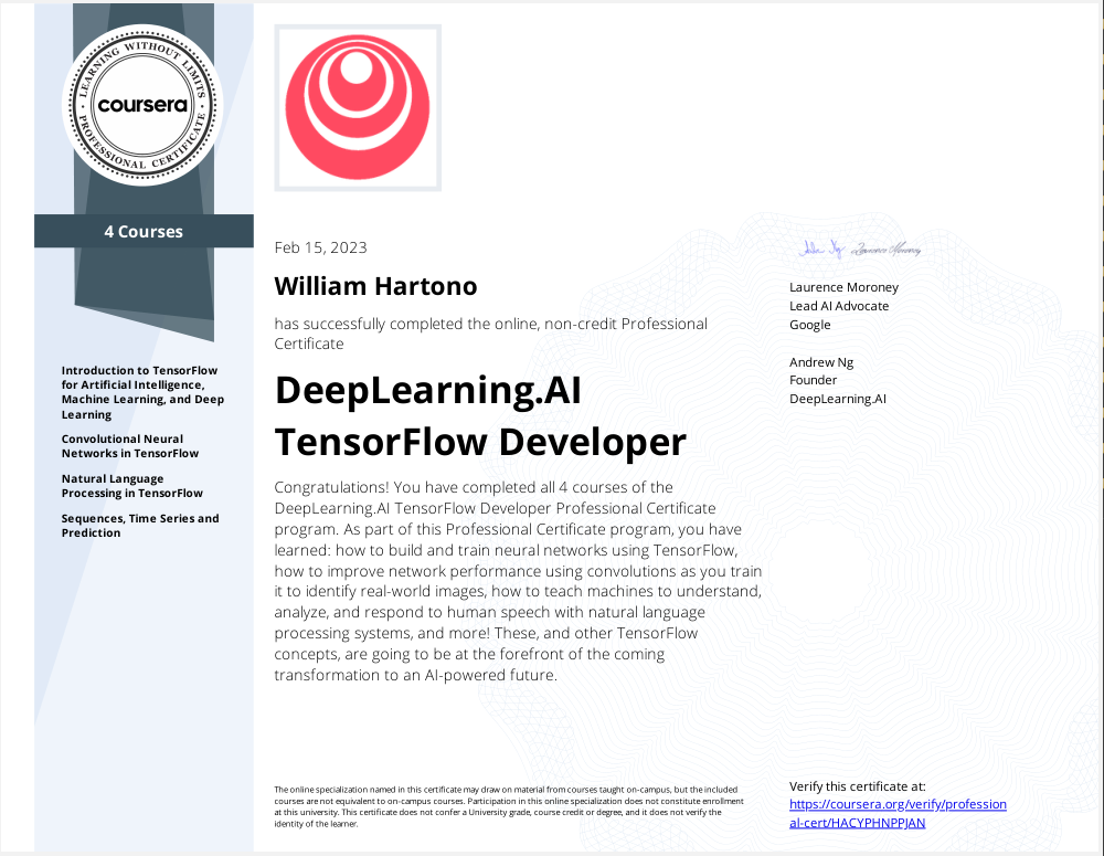 DLAI Tensor Flow Developer