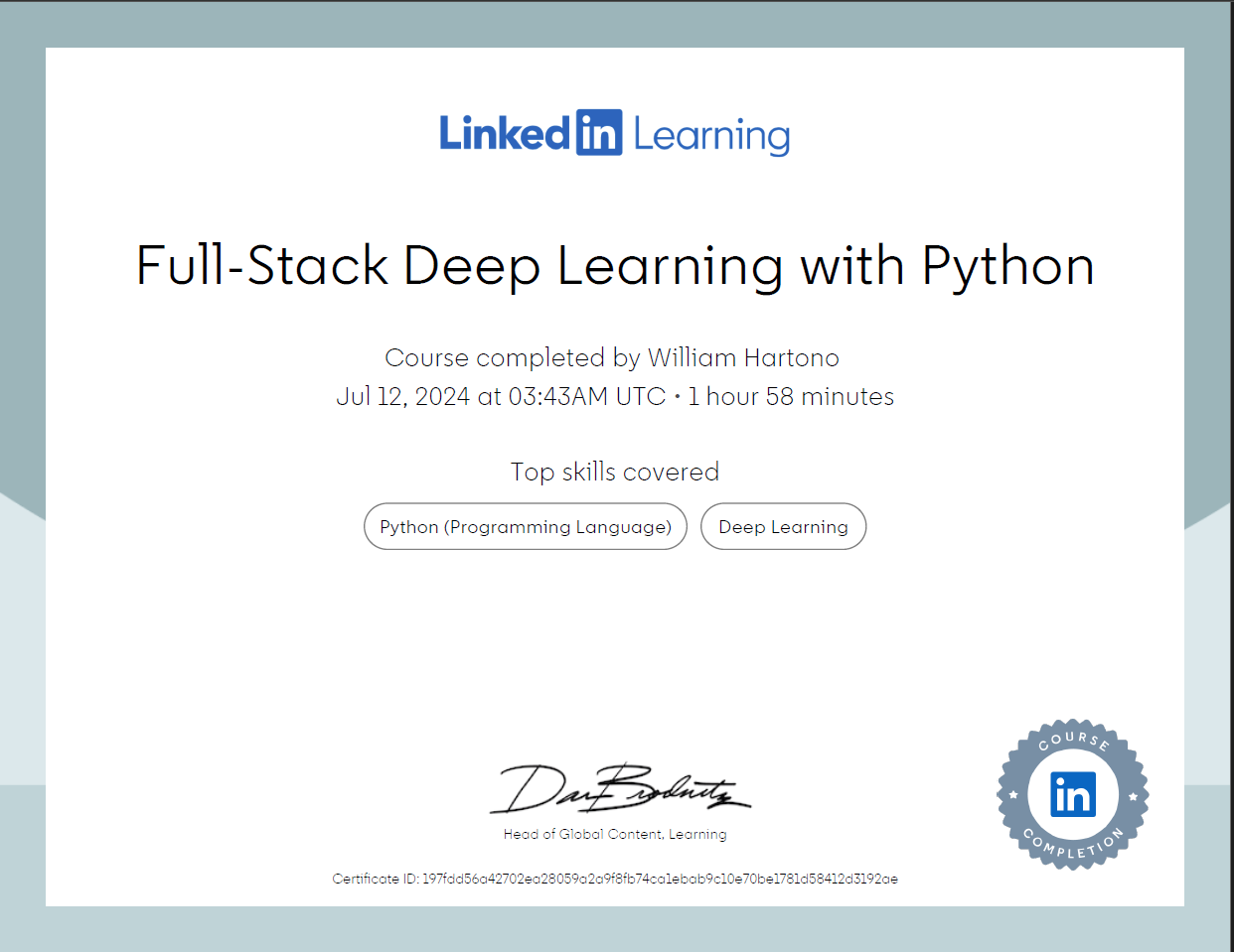 Full Stack Deep Learning with Python
