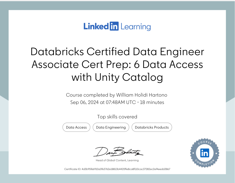 Data Access Unity Catalog