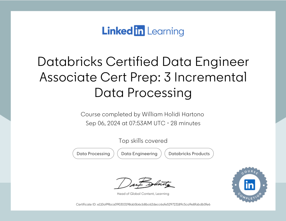 Incremental Data Processing