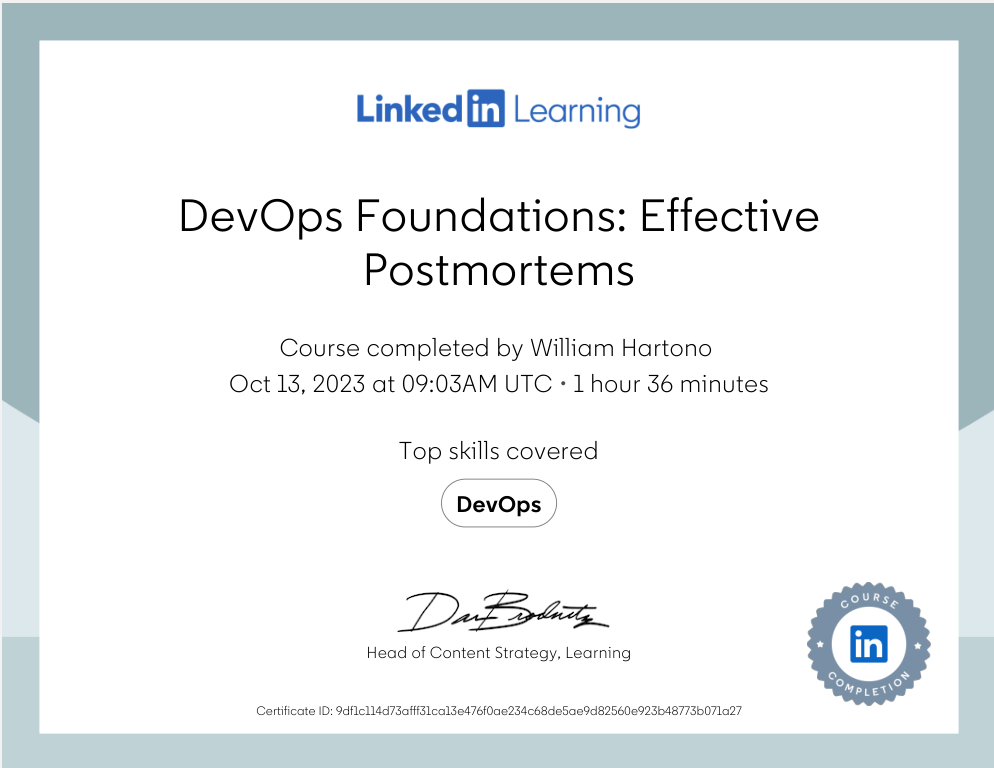 DevOps Foundations Effective Postmortems