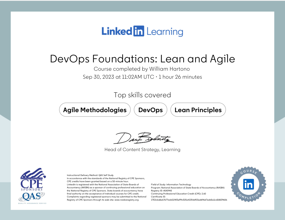 DevOps Foundations Lean and Agile NASBA