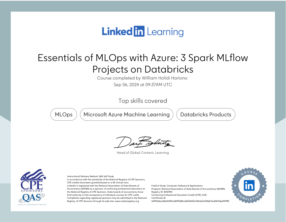MLOps Spark MLflow Projects on Databricks