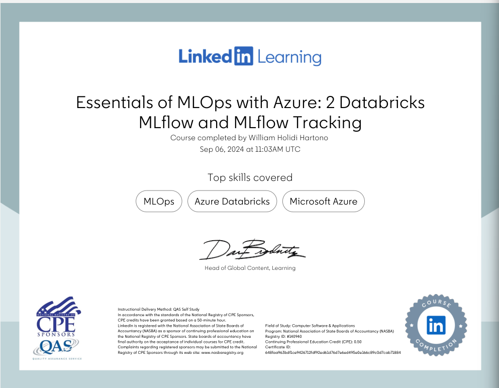 MLOps with Azure Databricks MLflow and Tracking