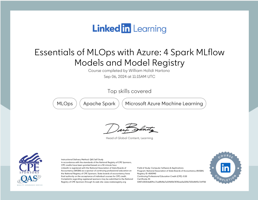 MLOps with Azure Spark MLflow Models and Registry